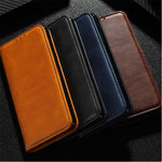 Auto-Absorbed Split Leather Wallet Mobile Phone Cover for Samsung Galaxy A40