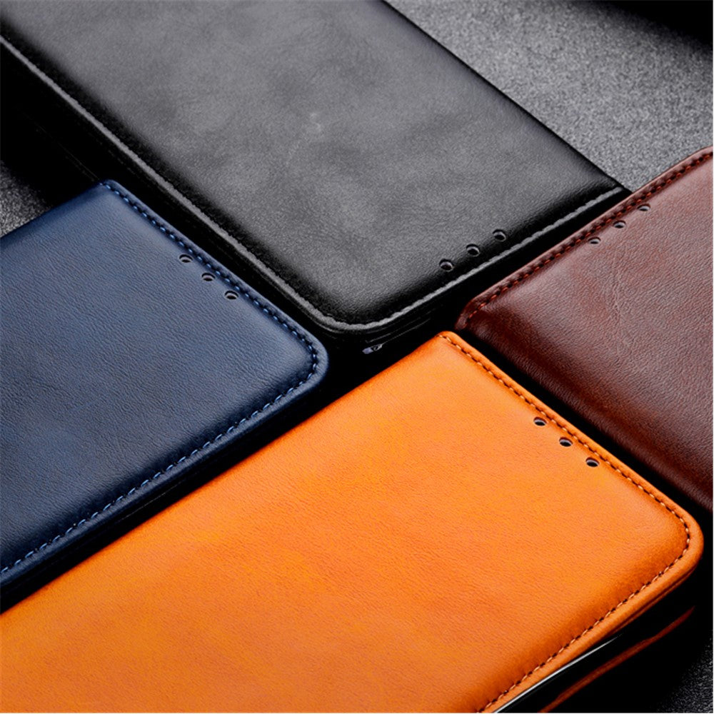 Auto-Absorbed Split Leather Wallet Mobile Phone Cover for Samsung Galaxy A40