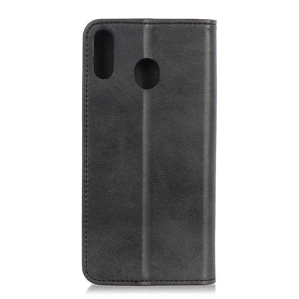Auto-Absorbed Split Leather Wallet Mobile Phone Cover for Samsung Galaxy A40
