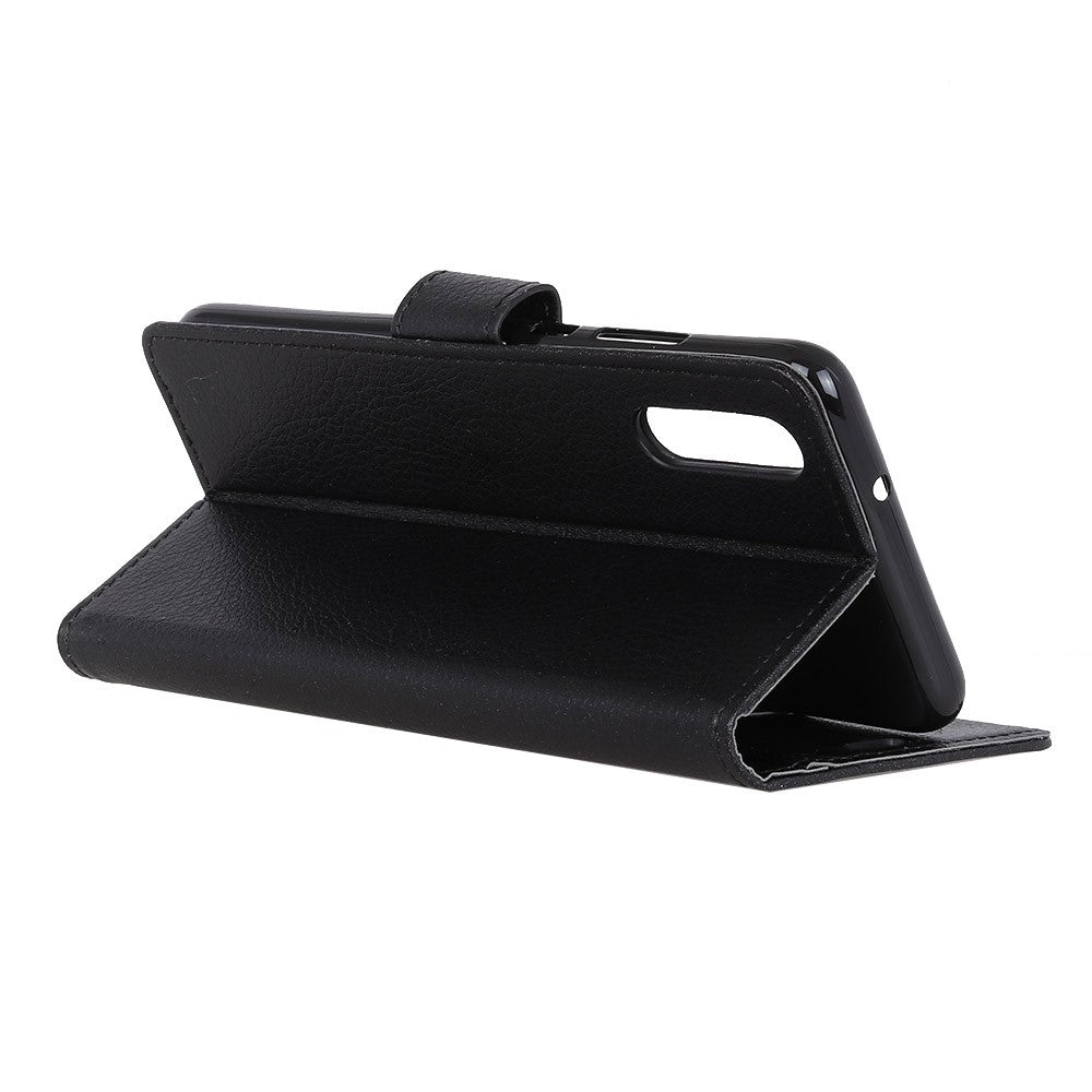 Litchi Skin Pung Læder Stand Etui til Samsung Galaxy A70