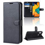 Litchi Skin PU Leather Wallet Stand Mobile Casing for Samsung Galaxy A30 / A20