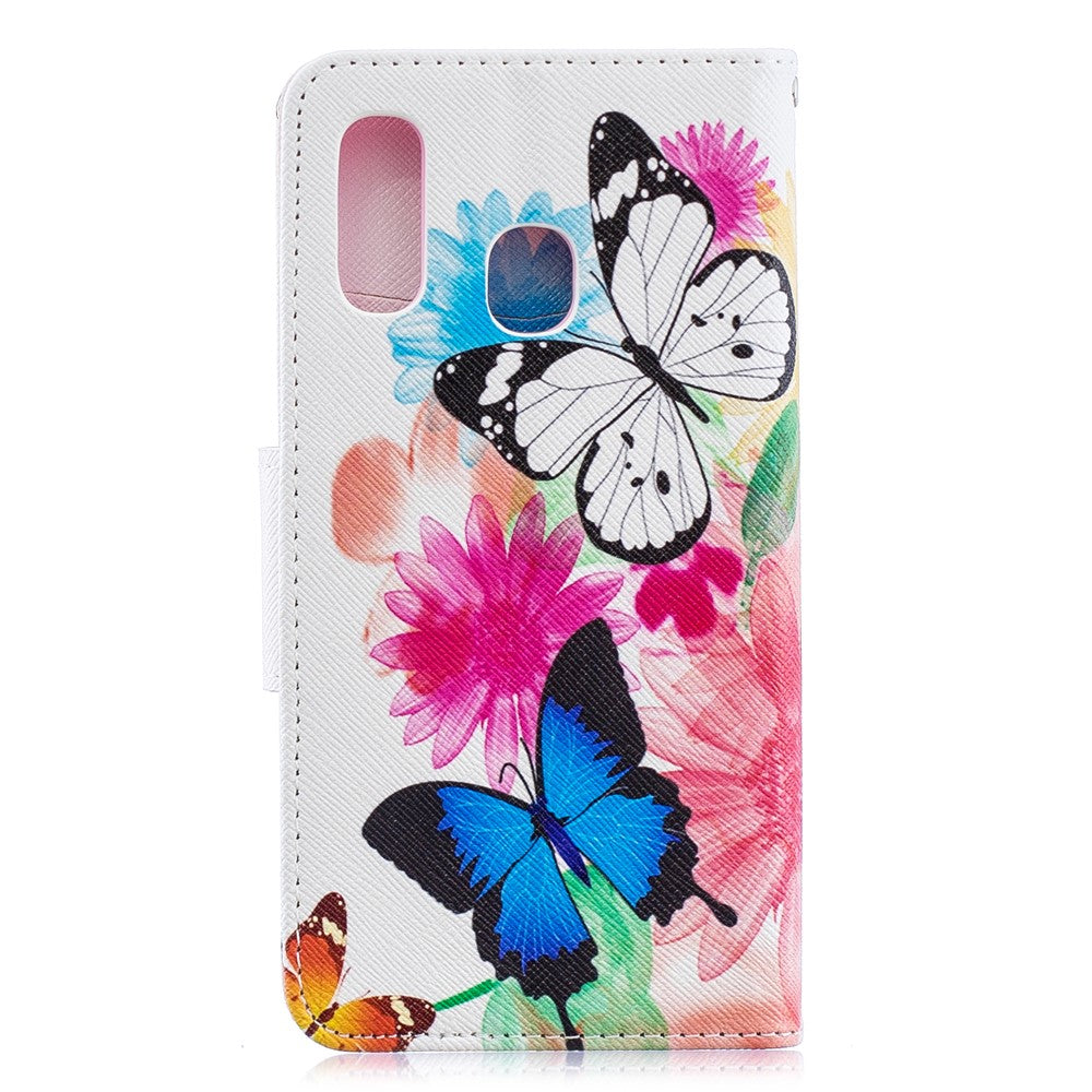 Pattern Printing Leather Wallet Case for Samsung Galaxy A40