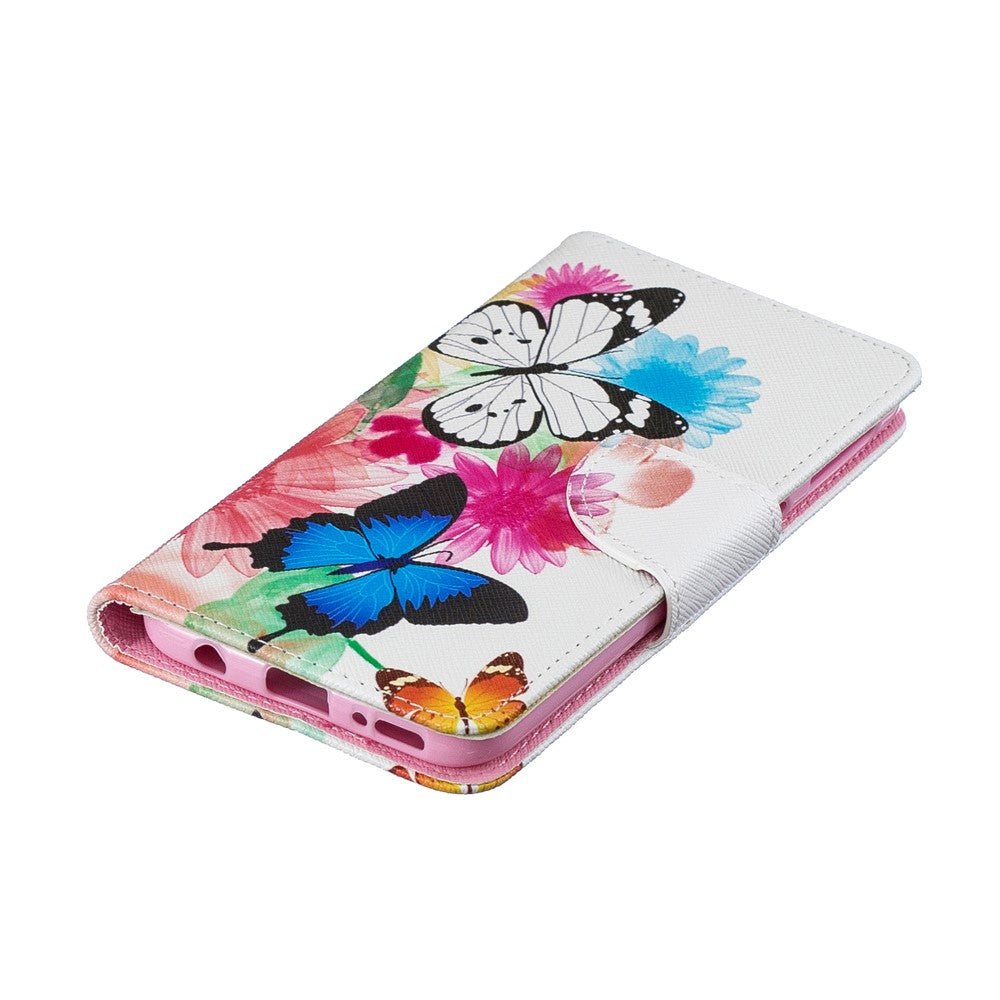 Pattern Printing Leather Wallet Case for Samsung Galaxy A40