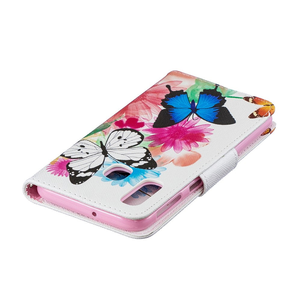 Pattern Printing Leather Wallet Case for Samsung Galaxy A40