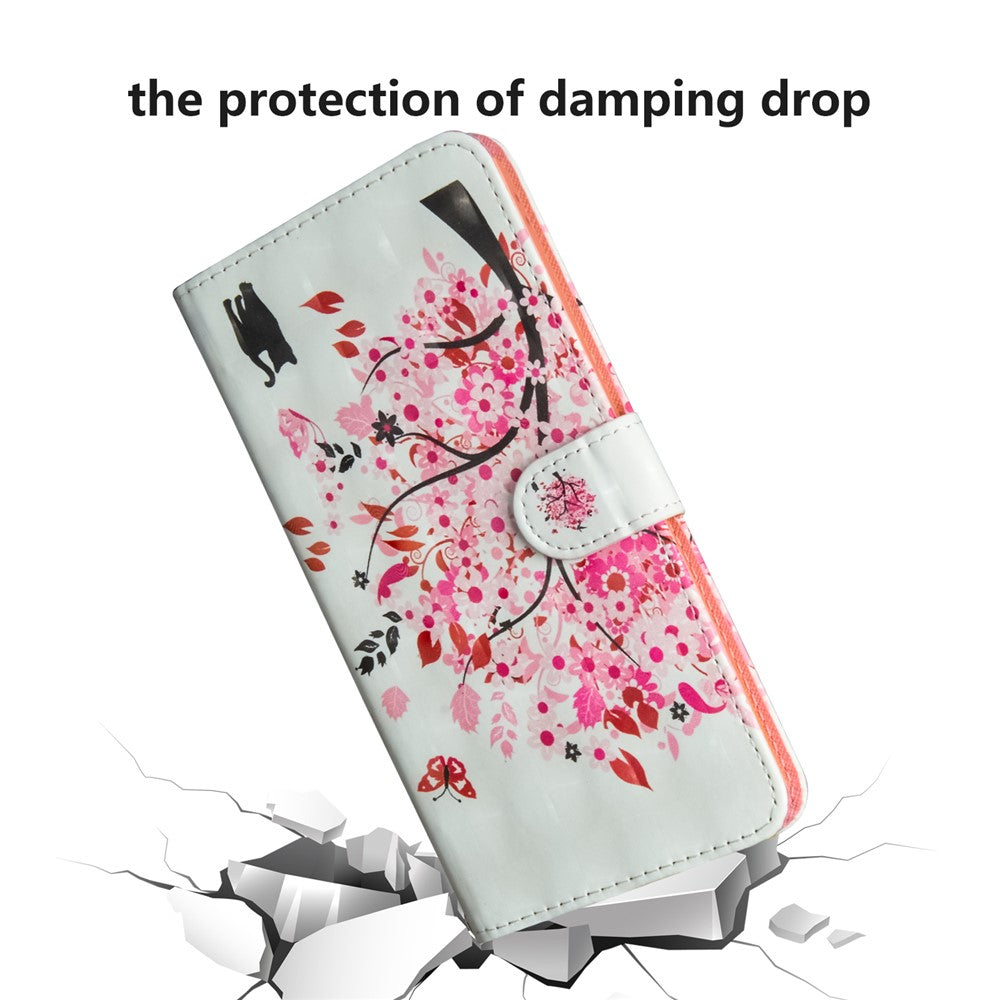 [Light Spot Decor] Mønstret Læder Mobiltelefon Cover til Samsung Galaxy A30 / A20