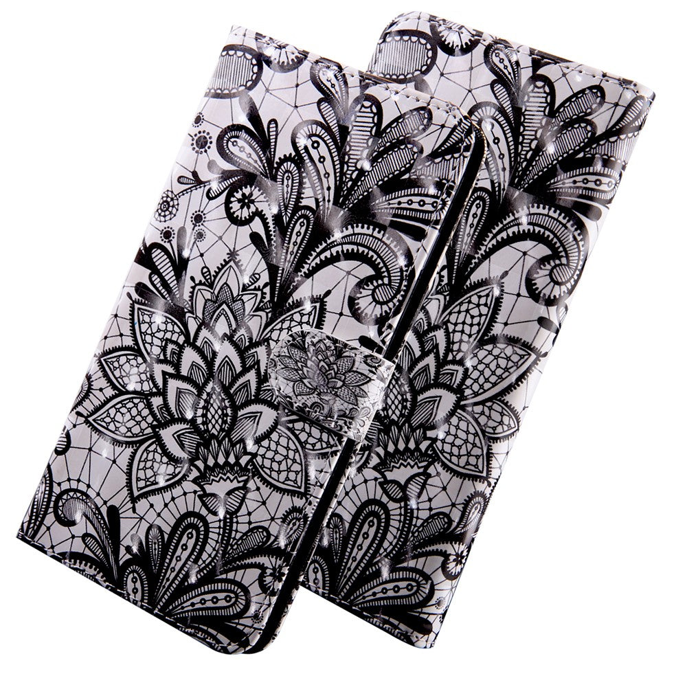 Light Spot Decor Patterned Leather Wallet Case for Samsung Galaxy A40