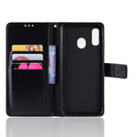 Crazy Horse Wallet Leather Protection Case for Samsung Galaxy A40