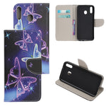 Cross Texture Pattern Printing PU Leather Magnetic Phone Cover for Samsung Galaxy A40
