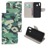 Cross Texture Pattern Printing PU Leather Magnetic Phone Cover for Samsung Galaxy A40