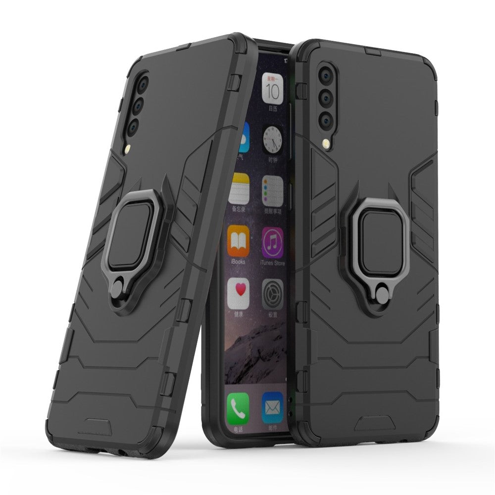 Cool Guard Ring Holder Kickstand PC TPU Hybrid Case for Samsung Galaxy A50 / A50s / A30s