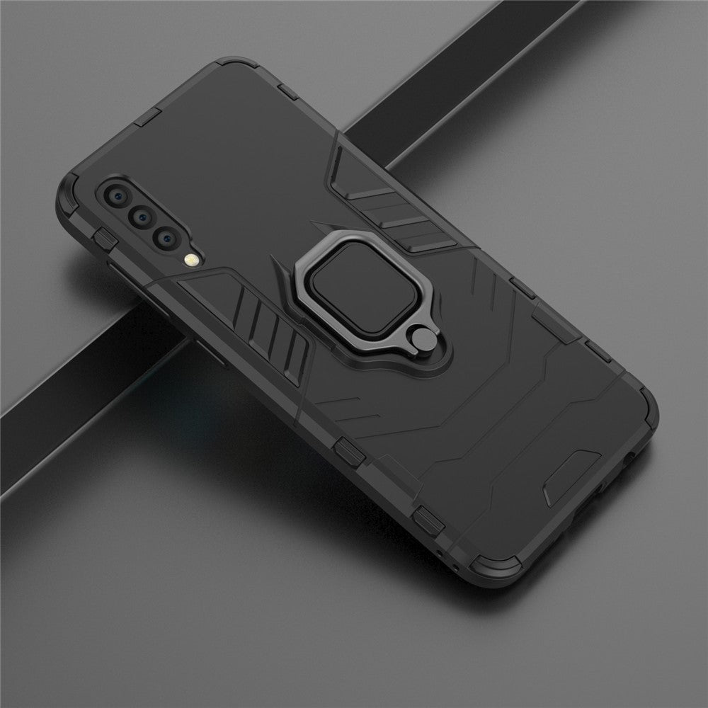 Cool Guard Ring Holder Kickstand PC TPU Hybrid Case for Samsung Galaxy A50 / A50s / A30s