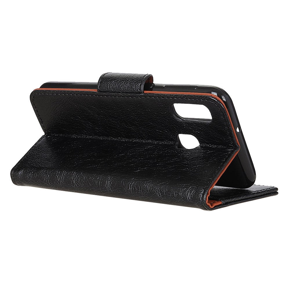 Til Samsung Galaxy A20e Telefoncover Nappa Tekstur Spaltet Læder Mobiltelefoncover med Pung