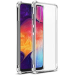 IMAK Stødabsorberende TPU Blød Bagcover + Skærmbeskyttelsesfilm til Samsung Galaxy A50/A50s/A30s