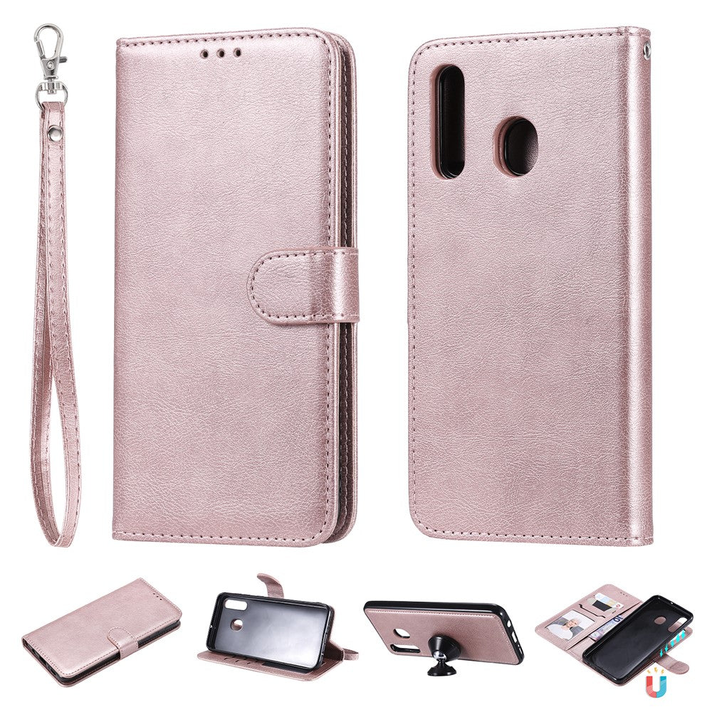 Magnetic KT Leather Series-3 Detachable 2-in-1 Wallet Leather Stand Case for Samsung Galaxy A30 / A20