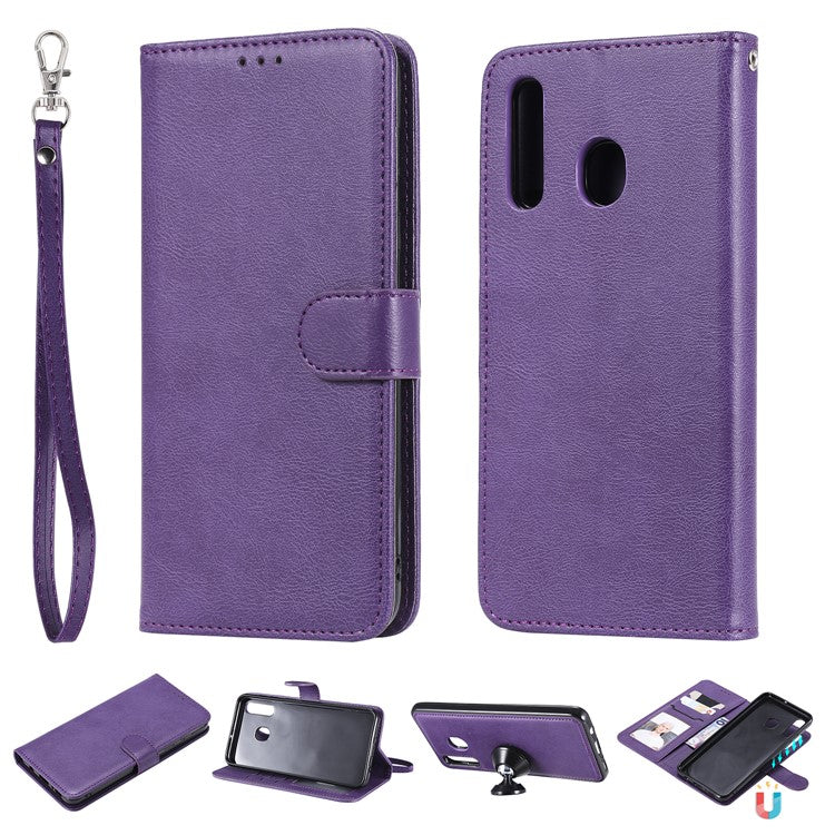 Magnetiskt KT Läder Series-3 Avtagbart 2-i-1 Plånboksfodral i Läder för Samsung Galaxy A30 / A20