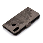 Imprint Flower Leather Wallet Case for Samsung Galaxy A30/A20