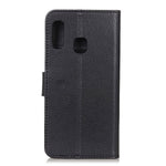 Telefoncover til Samsung Galaxy A20e Litchi Tekstur Læder Stødsikkert Telefoncover med Pungstativ