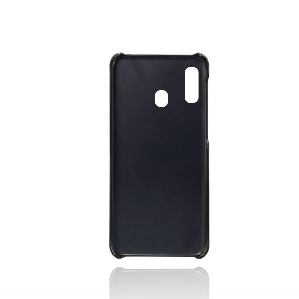Dobbelt kortspor PU-læderbelagt PC-cover til Samsung Galaxy A20e