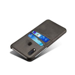 Dobbelt kortspor PU-læderbelagt PC-cover til Samsung Galaxy A20e