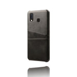 Dobbelt kortspor PU-læderbelagt PC-cover til Samsung Galaxy A20e