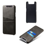 Dobbelt Kortplads PU Læderbelagt PC Cover til Samsung Galaxy A80