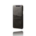 Dobbelt Kortplads PU Læderbelagt PC Cover til Samsung Galaxy A80