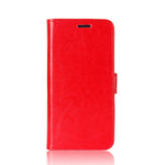 Crazy Horse PU-læder stander-pung-flipcover til Samsung Galaxy A20e