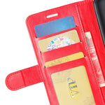 Crazy Horse PU-læder stander-pung-flipcover til Samsung Galaxy A20e