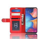 Crazy Horse PU-læder stander-pung-flipcover til Samsung Galaxy A20e