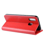 Crazy Horse PU-læder stander-pung-flipcover til Samsung Galaxy A20e