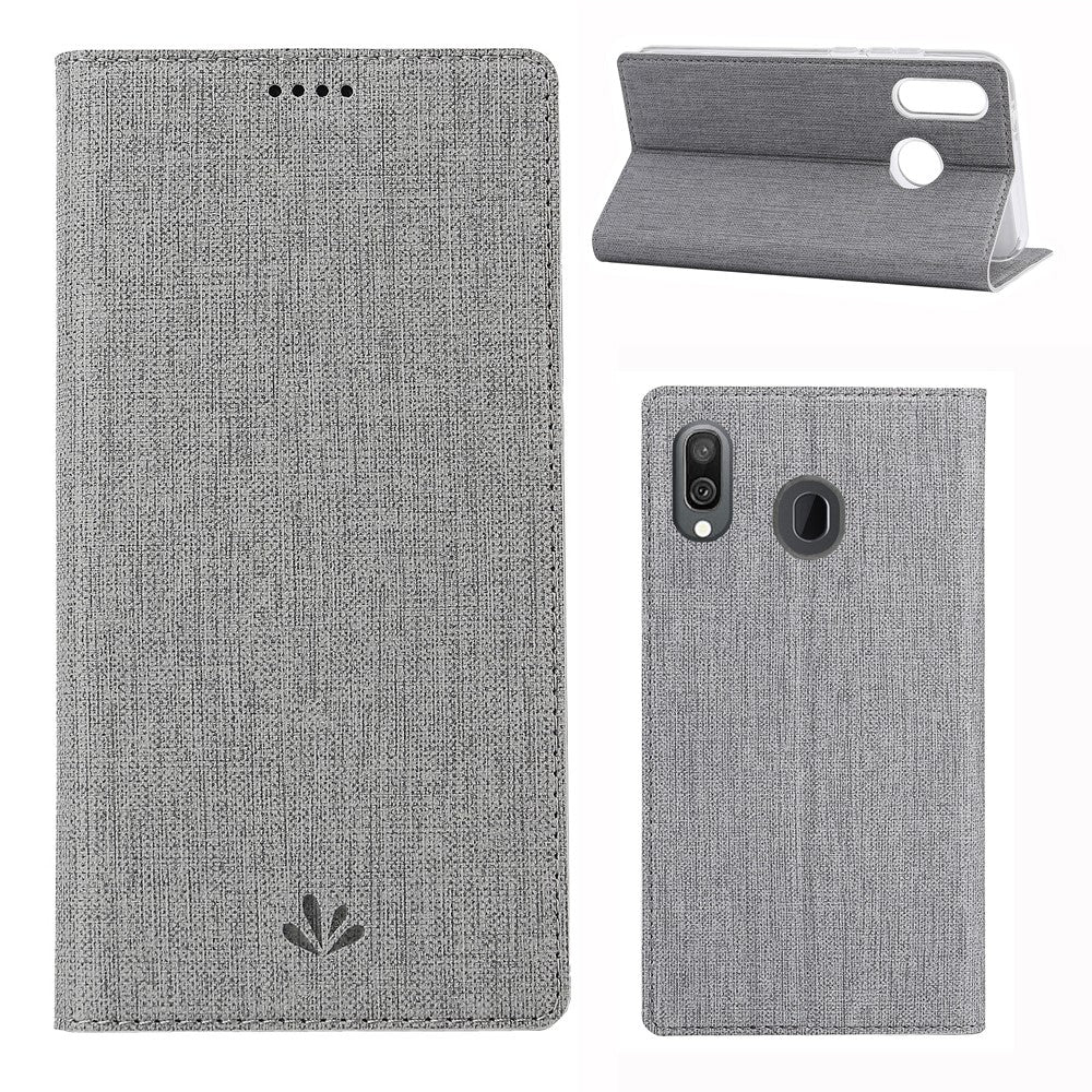 VILI DMX Cross Texture Stand Læder Pung Etui til Samsung Galaxy A40