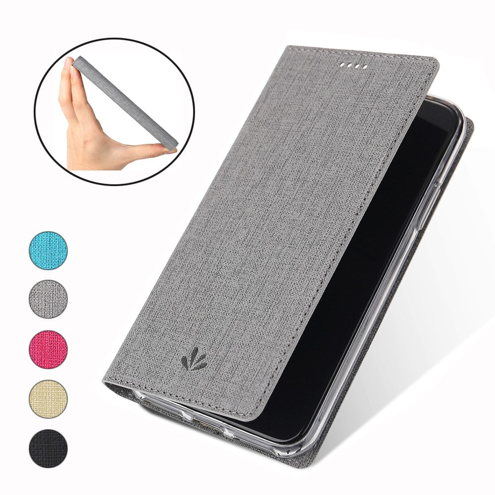VILI DMX Cross Texture Stand Læder Pung Etui til Samsung Galaxy A40