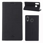 VILI DMX Cross Texture Stand Läderfodral med Korthållare till Samsung Galaxy A40