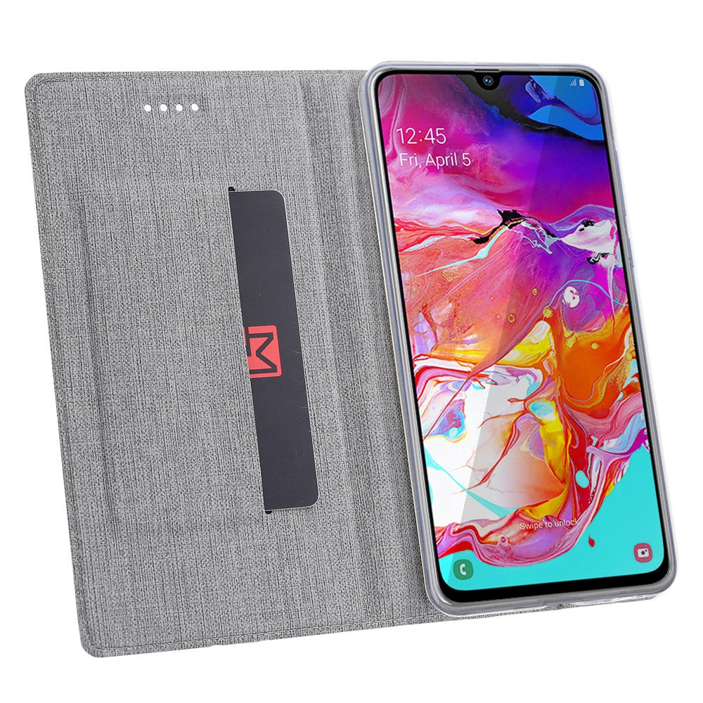 VILI DMX Cross Texture Stand Leather Card Holder Case for Samsung Galaxy A50