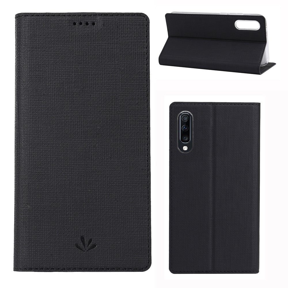 VILI DMX Cross Texture Stand Leather Card Holder Case for Samsung Galaxy A50