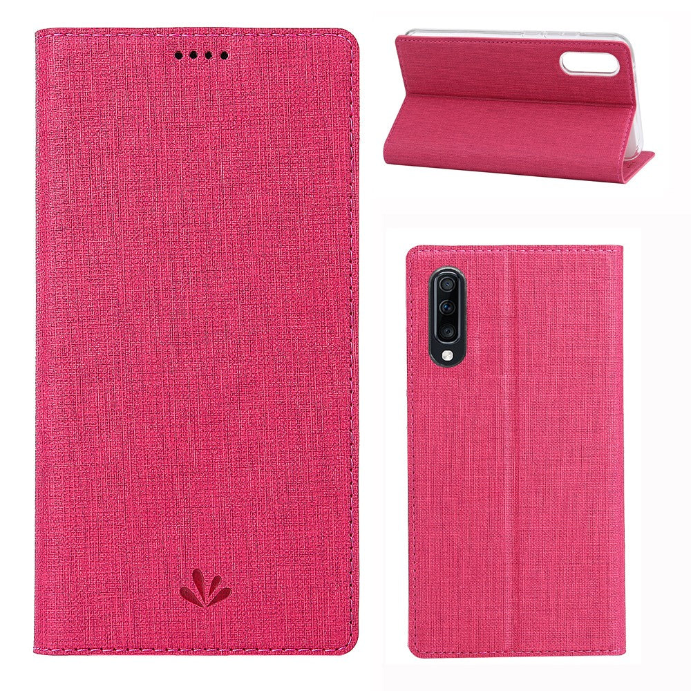 VILI DMX Cross Texture Stand Leather Card Holder Case for Samsung Galaxy A50