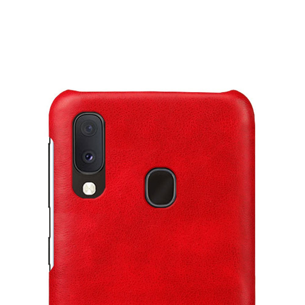 Crazy Horse PU læderbelagt plastikcover til Samsung Galaxy A20e
