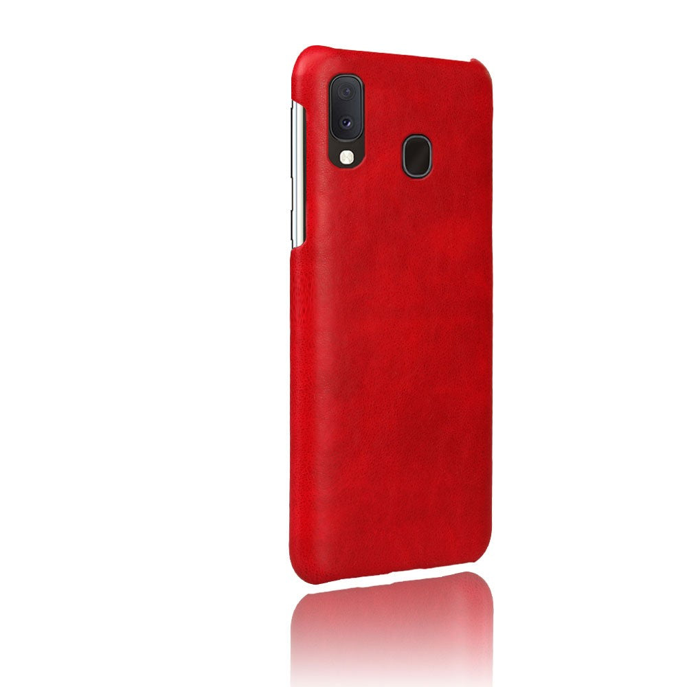 Crazy Horse PU læderbelagt plastikcover til Samsung Galaxy A20e
