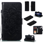 Imprint Mandala Flower Stand Wallet Leather Case for Samsung Galaxy A20e Anti-Scratch Phone Accessory