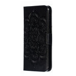 Imprint Mandala Flower Stand Wallet Leather Case for Samsung Galaxy A20e Anti-Scratch Phone Accessory