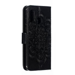 Imprint Mandala Flower Stand Wallet Leather Case for Samsung Galaxy A20e Anti-Scratch Phone Accessory
