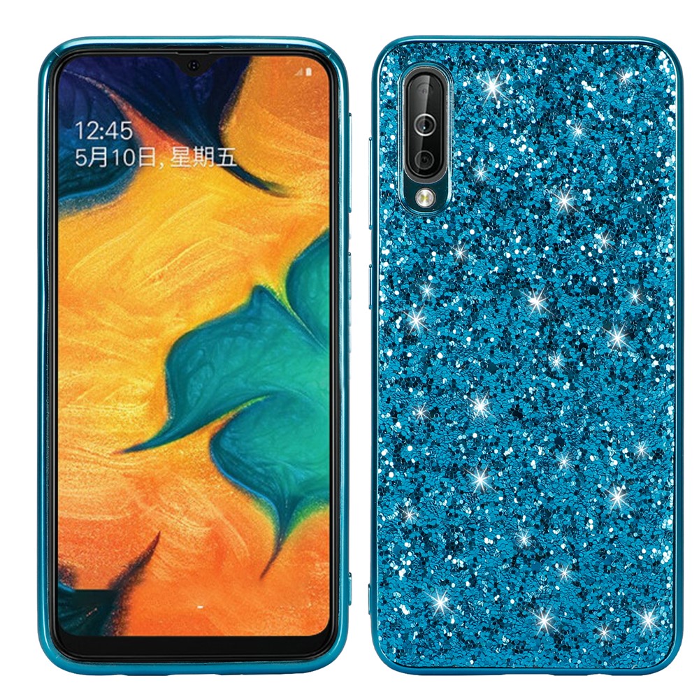 Glittering Sequins Electroplating TPU PC Hybrid Phone Casing for Samsung Galaxy A50 / A50s / A30s