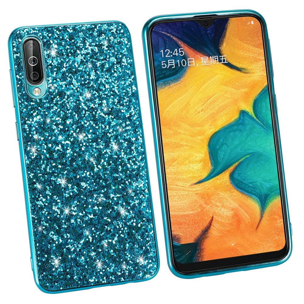 Glittering Sequins Electroplating TPU PC Hybrid Phone Casing for Samsung Galaxy A50 / A50s / A30s