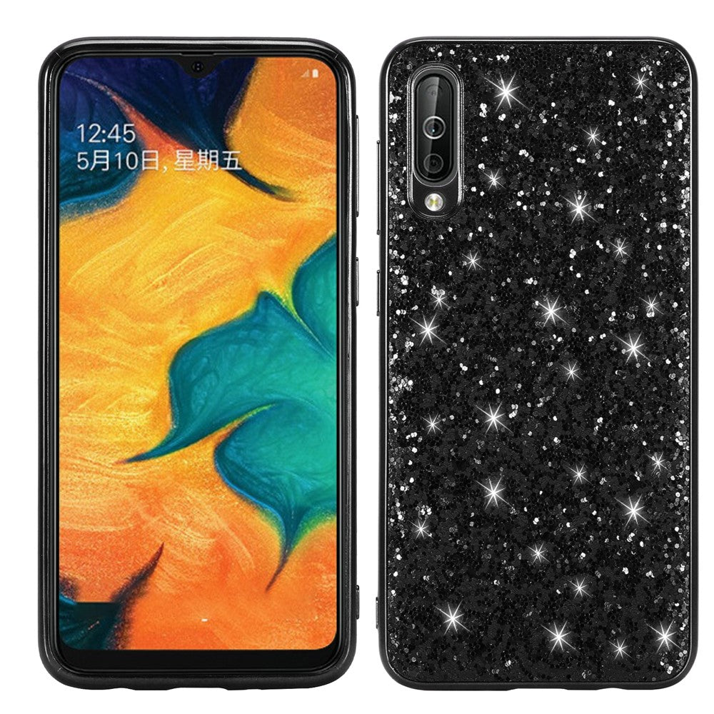 Glittering Sequins Electroplating TPU PC Hybrid Phone Casing for Samsung Galaxy A50 / A50s / A30s