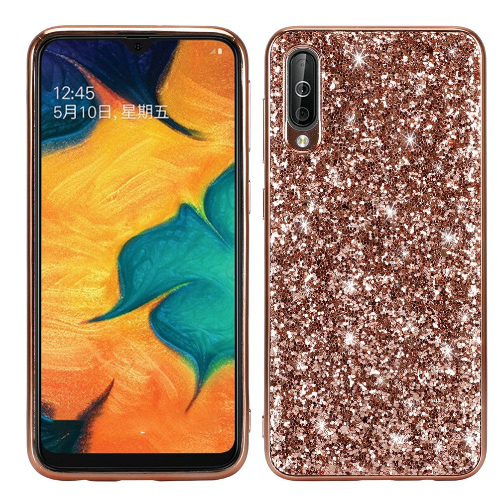 Glittering Sequins Electroplating TPU PC Hybrid Phone Casing for Samsung Galaxy A50 / A50s / A30s