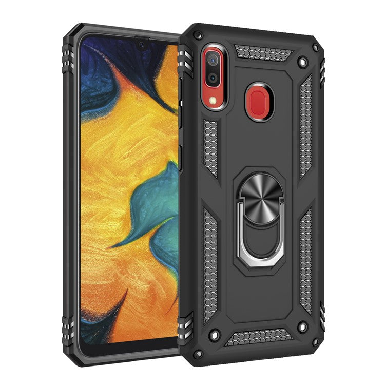 360 graders roterbart ringstativ Armor PC TPU hybridmobilskal till Samsung Galaxy A30