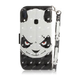 Pattern Printing Light Spot Decor Leather Wallet Stand Case for Samsung Galaxy A20e
