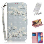 Pattern Printing Light Spot Decor Leather Wallet Stand Case for Samsung Galaxy A20e