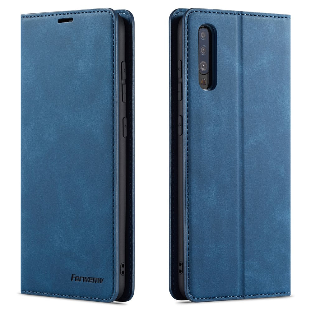 FORWENW Fantasy Series Auto-absorbed Silky Touch Leather Wallet Stand Case for Samsung Galaxy A70