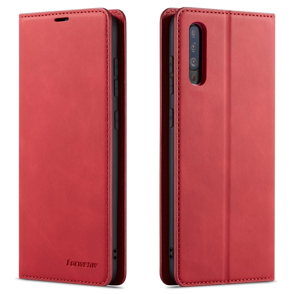 FORWENW Fantasy Series Auto-absorbed Silky Touch Leather Wallet Stand Case for Samsung Galaxy A70